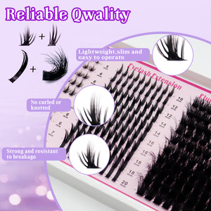 Juego <span class=keywords><strong>de</strong></span> <span class=keywords><strong>Pestañas</strong></span> Postizas en Racimo al por Mayor, Hechas <span class=keywords><strong>a</strong></span> Mano, <span class=keywords><strong>de</strong></span> 10-20mm, 30 Filas, Extensiones <span class=keywords><strong>de</strong></span> <span class=keywords><strong>Pestañas</strong></span> Individuales DIY con <span class=keywords><strong>Pestañas</strong></span> Inferiores y <span class=keywords><strong>de</strong></span> Punta - Product Image 4