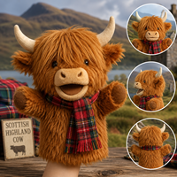 Marionnette en peluche personnalisée Vache des Highlands écossaise, jouet en peluche doux, fabricant OEM ODM
