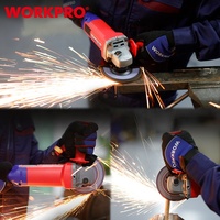 Meuleuse d'angle électrique professionnelle WORKPRO 125 mm, outil électrique filaire, outil de meulage