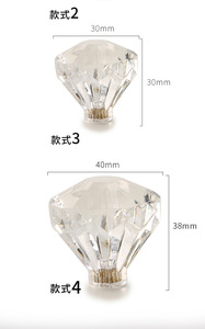 Acrylic Crystal Modern Europe Simple Kitchen Door Handles <b>Knobs</b> 96mm/128mm <b>for</b> Bedroom <b>Dresser</b> Cabinets Drawers Wardrobes - Product Image 4
