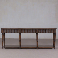 Console classique en bois massif, fabrication artisanale, menuiserie traditionnelle, finition écologique, robuste pour salon et entrée, garantie 3 ans