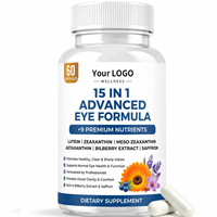 Complément alimentaire pour la santé des yeux 15-en-1 : Lutéine, Zéaxanthine, Myrtille, Extrait de Safran – Capsules sous Marque Blanche pour la Santé Visuelle