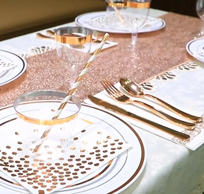 Chinese Fancy High End Tableware 25 People Dinnerware Set Premium Dinnerware Plate