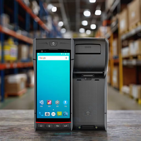 RUGLINE Android Terminal POS genggam, Label termal merekat sendiri Printer kode QR 2D pembaca kode batang NFC RFID stok PDA kasar