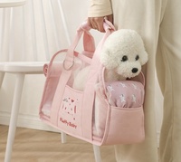 Sac de transport pour animaux de compagnie style coréen tendance, personnalisable avec logo, respirant pour l'été et le printemps, sac portable pour animaux de compagnie