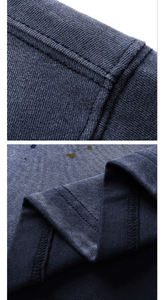 Nouveau logo personnalisé hommes Streetwear respirant lavé à l'acide 100% coton T-shirt rétro éclaboussé d'encre cravate-teint Faux vieux T-shirt - Product Image 4