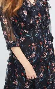 OEM Moda su misura di bellezza delle donne di usura stampato floreale sexy abiti trasparenti - Product Image 3