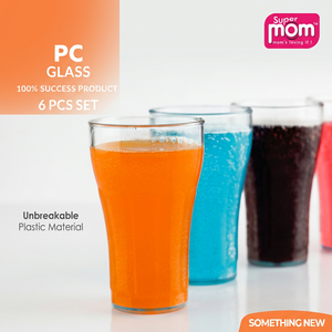 Ensemble de verres en plastique incassable Anax Heavy-Duty Classic (6 verres transparents en plastique) - Product Image 1