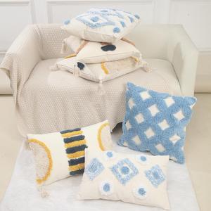 Ensemble de taies d'oreiller capitonnées contemporaines pour la décoration intérieure, housse de coussin lombaire, protège-oreiller de lit, design minimaliste - Product Image 2