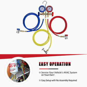 Produk Laris Alat Diagnostik AC Otomotif Set Pengukur Manifold R134A Gas Pendingin - Product Image 6