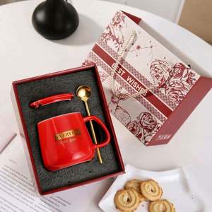 Mug à latte en céramique pour les fêtes, motif bouquet magnifique, avec base thermique, pour la Fête des Mères, mariage, coffret cadeau, ensemble événementiel, personnalisable en soie - Product Image 3