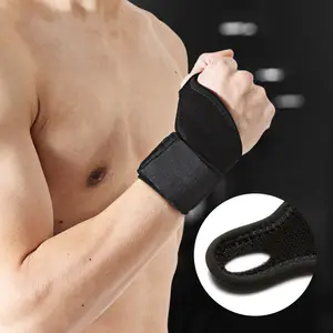 Customised Nylon Fitness Wristband Elastic Gym Badminton Protective Brace Elastic Support Wrap For Wrist