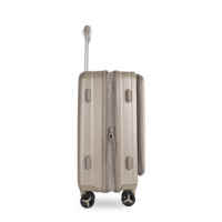 ABS + PC matériel 3 pièces sac de voyage ensemble de bagages avant ouvert extensible coque dure valises en aluminium chariot usine en gros