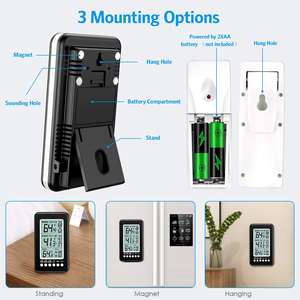 Termómetro Digital Inalámbrico Inteligente para Refrigerador y Congelador, con Pantalla LCD, Funciona con Batería, con 2 Sensores para Interiores/Exteriores, Cocina - Product Image 4