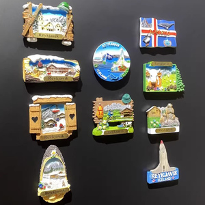 Figuras de Resina Personalizadas de Volcán de Islandia, Estatua de Caballo Geiser, Diseño de Puffin, 45mm 65mm 80mm, Recuerdo, Globo de Nieve - Product Image 5