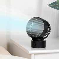 Ventilateurs de bureau miniatures à double lame alimentés par USB, silencieux et à faible bruit, pour le bureau, la maison, la voiture et le camping-car