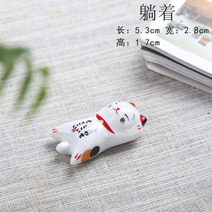 Hot bán Nhật Bản gốm may mắn mèo đũa phần còn lại sứ ăn tối muỗng đứng dao ngã ba chủ cho nhà bếp trang trí - Product Image 5