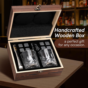 Ensemble de verres à <span class=keywords><strong>vin</strong></span> en bois transparent écologique et moderne avec boîte <span class=keywords><strong>cadeau</strong></span> en pierre de glace pour fête, <span class=keywords><strong>cadeau</strong></span> transfrontalier pour whisky et <span class=keywords><strong>vin</strong></span> 1-2L - Product Image 3