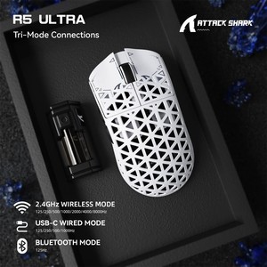Ratón para Juegos ATTACK SHARK R5 Ultraligero de Fibra de Carbono con Sensor PAW3950MAX Inalámbrico con Frecuencia de Actualización de 8000Hz - Product Image 2
