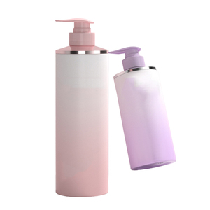 Bán buôn thiết kế cổ điển Pet bơm hình trụ đặt cho dầu gội Lotion 500ml & 750ml chai nhựa - Product Image 5