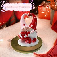 Figurine en résine personnalisée gnome de la Saint-Valentin yiwu sangor gnomes de la Saint-Valentin décorations de jardin