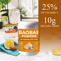 Poudre de baobab biologique avec électrolytes et extrait de plante infusé en fer et vitamine C
