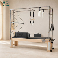 Machine de Pilates Réformateur 3-en-1 Ajustable Celux en Bois d'Érable pour la Maison, le Studio de Yoga et l'Entraînement – Vente en Gros