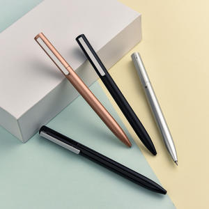 Металлические черные шариковые ручки с гелевыми чернилами 0,5 мм для письма для офиса и школы, печать на шелке - Product Image 1