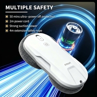 Robot de nettoyage de vitres électrique ultra-mince T11 de 60 mm OEM/ODM avec 4 buses atomisantes pour la nettoyage des vitres de balustrades de grande hauteur, des foyers et des camping-cars