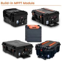 Générateur solaire portable Flight Case 1500W 3800KWh avec batterie LiFePO4, contrôleur MPPT, démarreur de secours et onduleur solaire à onde sinusoïdale pure