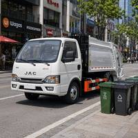 Camion compacteur à ordures JAC 4x2 diesel manuel 5-6 m³ 2-3 tonnes de charge utile Euro 6 pour la collecte des déchets sanitaires