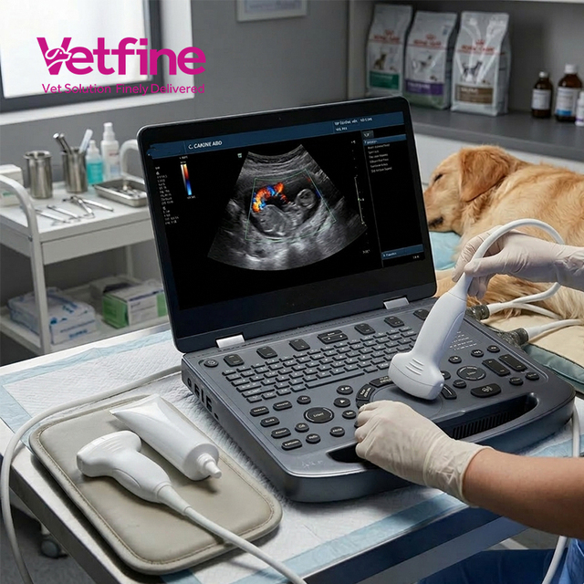 Vet Ultrasound Machine Portable Clinical Ultrasound Diagnosis Ultrasound Equipment With Convex and Linear Probe