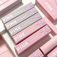 Boîte de luxe à couvercle rabattable pour sérum de croissance des cils, boîte cadeau cosmétique rose personnalisée avec logo pour l'emballage du sérum pour cils