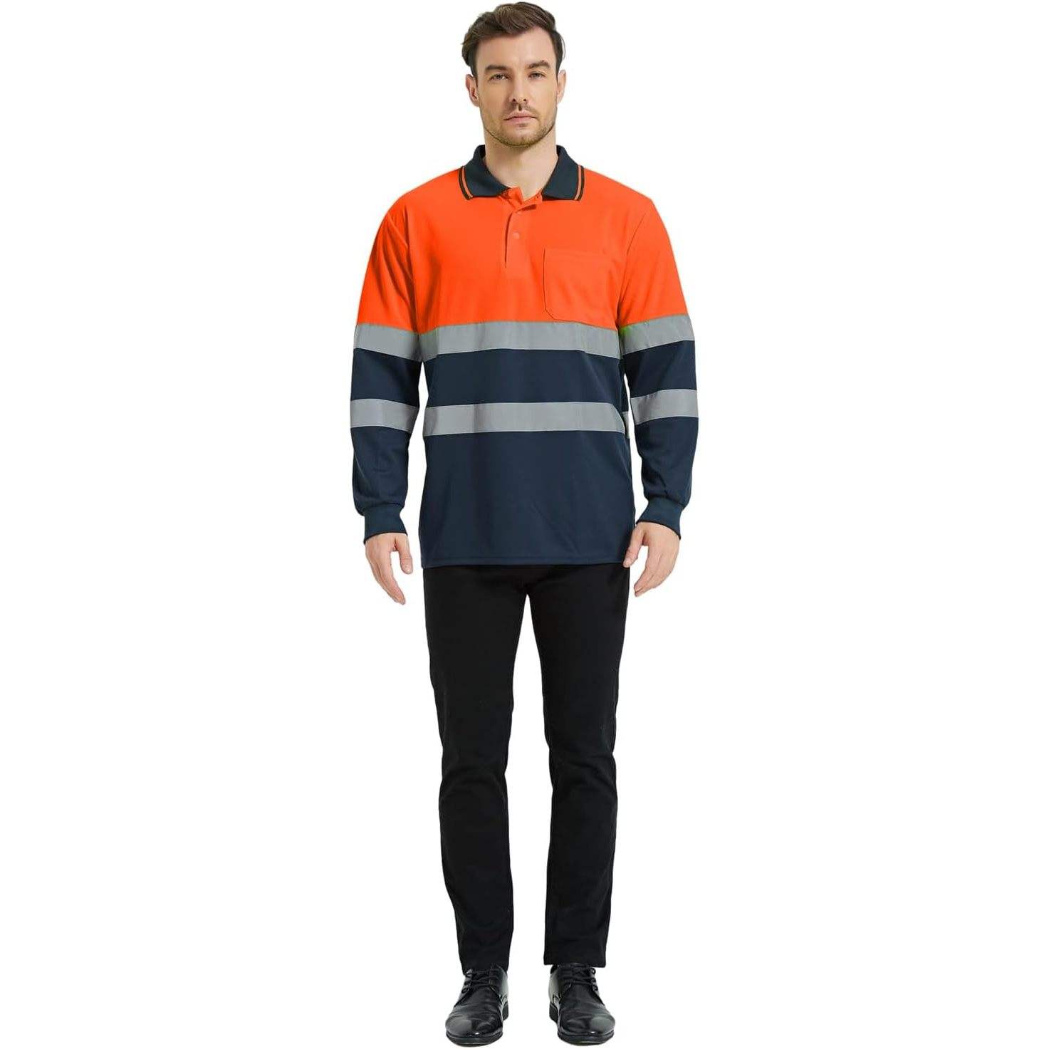 สีกรมท่าสีส้ม