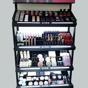 मेकअप डिस्प्ले कैबिनेट लोहे की लकड़ी बेकिंग पेंट प्रदर्शन शेल्फ सौंदर्य प्रसाधन अनुभव काउंटर अनुकूलित प्रदर्शन स्टैंड शॉप फिटिंग - Product Image 3