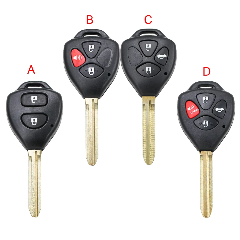 2 / 3 / 2 + 1 / 4 Knoppen Auto Afstandsbediening Sleutel Shell Fob Voor Toyota Camry Corolla Avalon venza 2007 2008 2009 2010 2011 2012 Key Case
