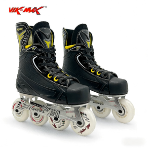 Patins à roulettes de hockey en ligne Vik-Max 2026 de qualité supérieure – Châssis en aluminium CNC HI/LO avec roues de dureté 76A SHR - Product Image 1