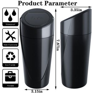 Cubo de Basura para Auto con Tapa, Multifuncional, Mini, Compacto, Caja de Almacenamiento de Doble Uso para Hogar y Auto - Product Image 2