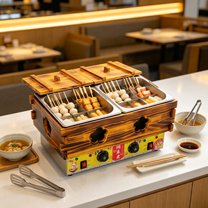 เครื่องทำโอเด้งไฟฟ้าแบบสองถัง 12 ช่อง 18 หลุม สำหรับร้านอาหารและแผงลอย - Product Image 5