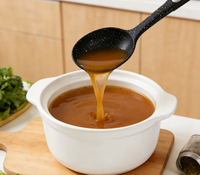 Cuillère de cuisine noire, durable, antidérapante, écologique, mini, portable, antiadhésive, compatible lave-vaisselle, légère et robuste pour la cuisson