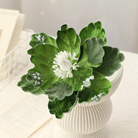 Nouvelle fleur de magnolia floquée en poudre de colle de 15 cm, décoration de Noël haut de gamme, tissu de luxe léger, décorations de Noël modernes et minimalistes