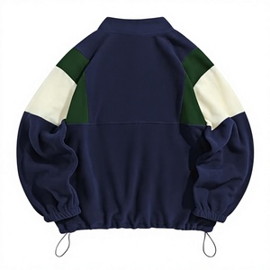 Sweat-shirt unisexe à capuche et col zippé, color block, 100 % coton, doux, chaud, coupe classique, décontracté, pour l'extérieur, séchage rapide, idéal pour l'automne - Product Image 5
