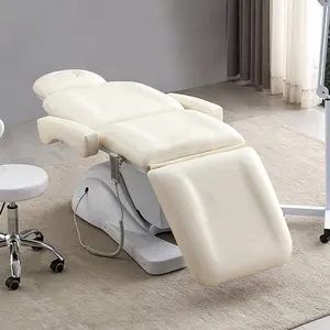 Salon Head Spa Massage Chair Adjustable Electric Facial Curved Lash Beauty Bed