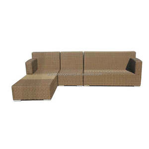 Ensembles de canapés modernes d'extérieur en rotin en forme de <span class=keywords><strong>L</strong></span> pour jardin d'hôtel en osier pour patio et loisirs - Product Image 1