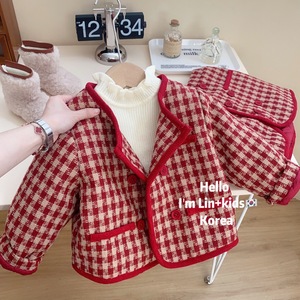 Girls Autumn Winter Clothing Sets Thickening Cotton Animal Checkered Cartoon Polka Dots With Label Childrens Outfits - Product Image 2