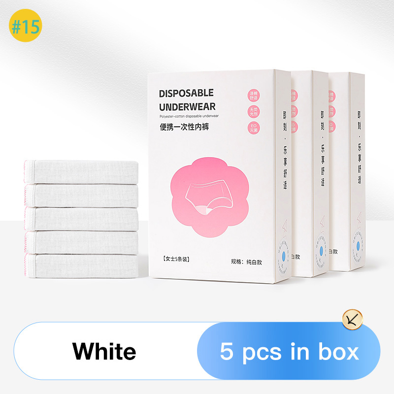 15 boîte White-Polyester-5pcs-in
