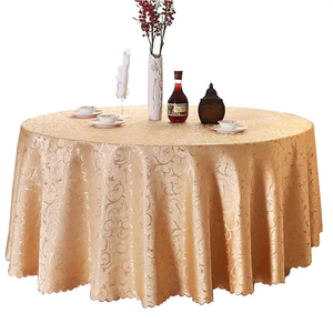Polyester Satin Round <strong>Table</strong> Covers <strong>Red</strong> High-grade Jacquard <strong>Tablecloth</strong> for Hotel Wedding Banquet Custom <strong>Table</strong> Cloth for Dinner - Product Image 4