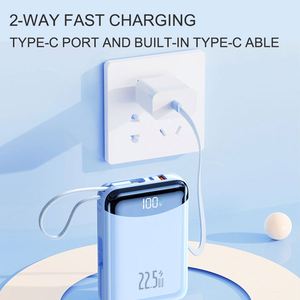 New 2025 Products Type-<b>C</b> Cable Phone Charger 22.5W Fast <b>Charging</b> 20000Mah Capacity Power Bank Led Display Custom Logo Gift - Product Image 3