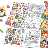 Carnet de croquis anti-stress à motifs animaux mignons pour adolescents et adultes, 21x21cm, 32 feuilles, reliure spirale