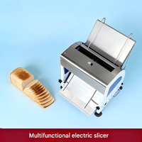 Machine à trancher le pain de boulangerie, trancheuse à pain électrique automatique commerciale pour la préparation de pain grillé et de sandwichs